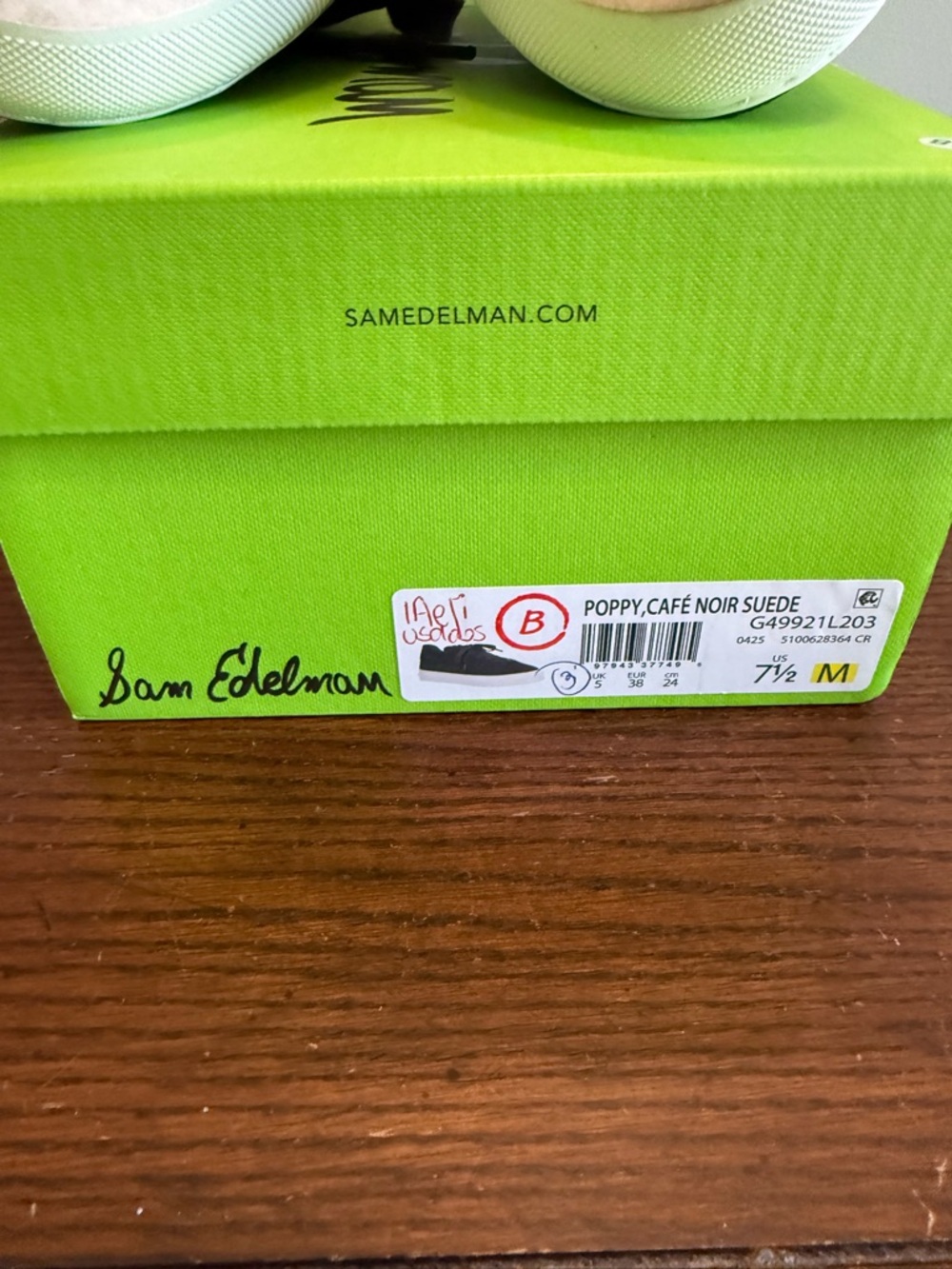 Sam Edelman Poppy‎ Cafe Brown sneakers  suede 7.5 - Picture 7 of 8